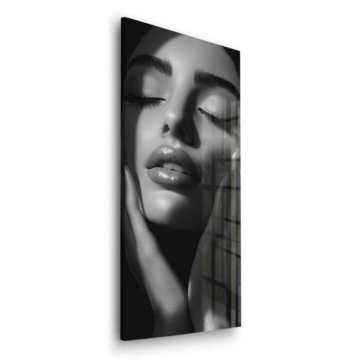 Black and White Glamour Portrait Acrylic Glass Art