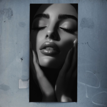 Black and White Glamour Portrait Poster Art