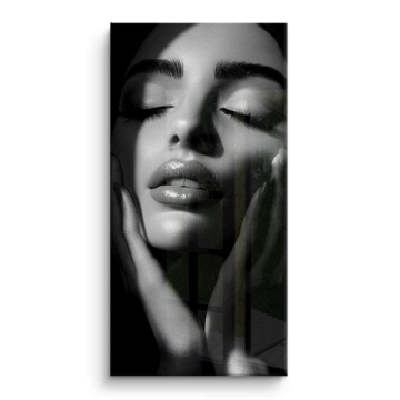 Black and White Glamour Portrait PVC Gloss Art