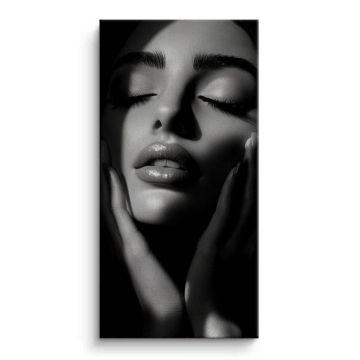 Black and White Glamour Portrait Canvas Art