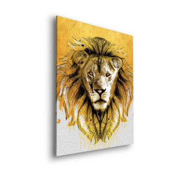 Retrato de león majestuoso - cuadro Dibond mate