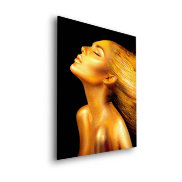 Retrato de mujer dorada - cuadro Dibond mate