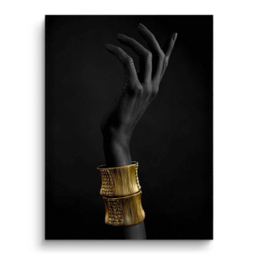 Mano con brazalete dorado - cuadro PVC mate