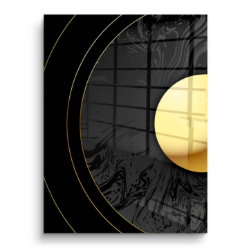 Geometría de luna negra - cuadro PVC brillante