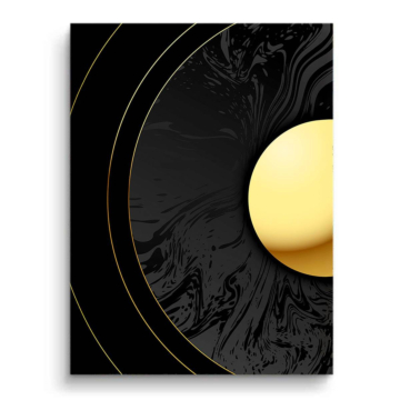 Geometría de luna negra - cuadro PVC mate