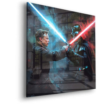 Luke And Vader Inspired Duel Acrylic Glass Art