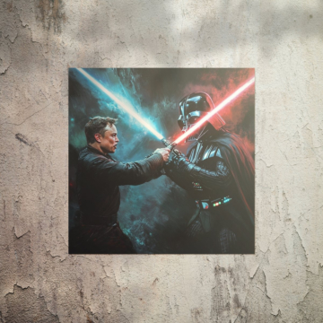 Luke And Vader Inspired Duel Poster Art
