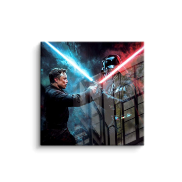 Luke And Vader Inspired Duel PVC Gloss Art