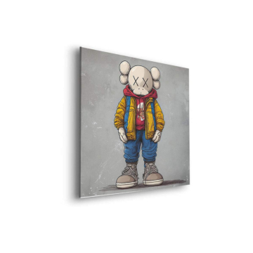 Street-Bear inspiriert von KAWS - Dibond-Bild matt