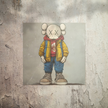 Street-Bear inspiriert von KAWS - Poster
