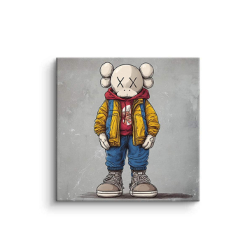 Street-Bear inspiriert von KAWS - PVC-Bild matt