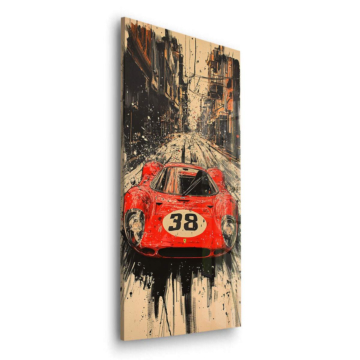 Vintage rot Rennwagen - Acrylglasbild