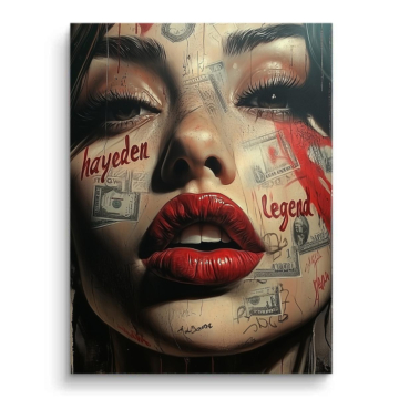Urban-Legend-Gesichtscollage - PVC-Bild matt