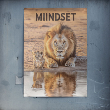 Spiegelung der Löwenmentalität - Poster