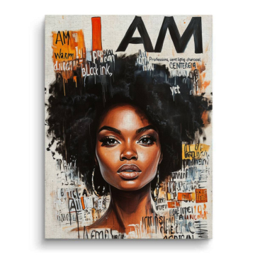 Empowered Woman Street Art Portrait Canvas Art