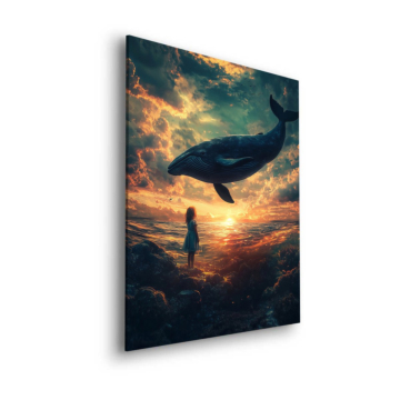 Flying Whale Sunset Dibond Matt Art
