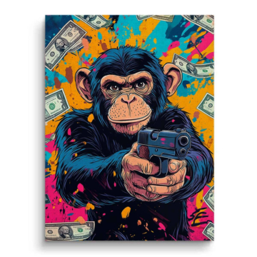 Armed Chimp Street Pop Canvas Art