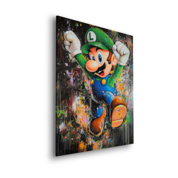 Sprungmotiv inspiriert von Luigi - Dibond-Bild matt