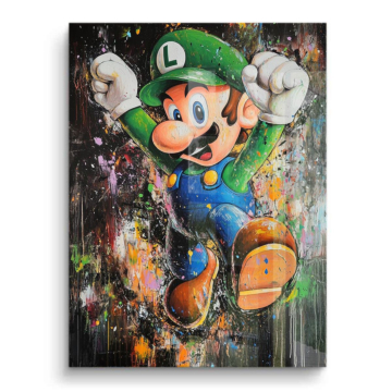 Sprungmotiv inspiriert von Luigi - PVC-Bild glänzend
