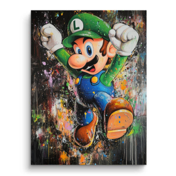 Sprungmotiv inspiriert von Luigi - PVC-Bild matt