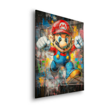 Mario Inspired Jump Acrylic Glass Art