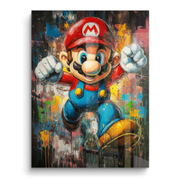 Mario Inspired Jump PVC Gloss Art