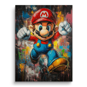 Mario Inspired Jump Canvas Art