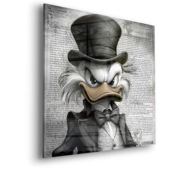 Elegantes Porträt inspiriert von Scrooge McDuck - Acrylglasbild