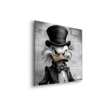Elegancki portret inspirowany Scrooge’em McDuckiem - obraz na dibondzie matowym