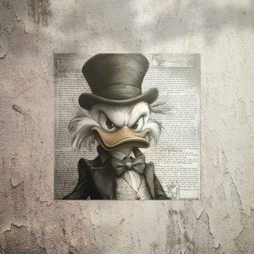 Portrait élégant inspiré de Scrooge McDuck - poster