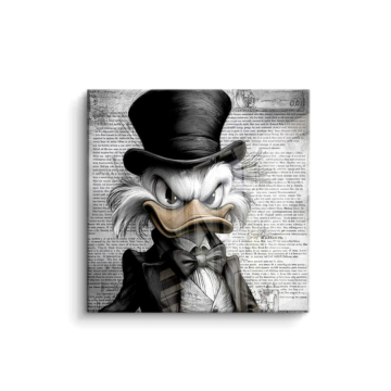 Elegancki portret inspirowany Scrooge’em McDuckiem - obraz na PVC z połyskiem