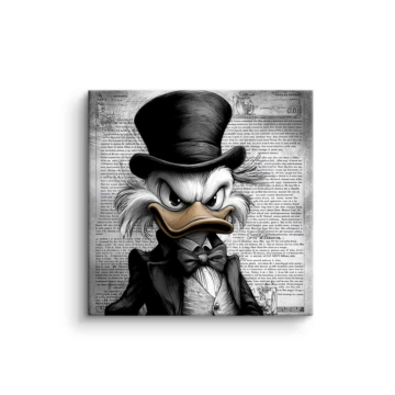 Elegancki portret inspirowany Scrooge’em McDuckiem - obraz na matowym PVC
