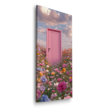 Rosa Door flor campo - cuadro Dibond mate