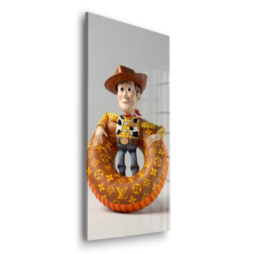 Zabawkowy kowboj inspirowany Woodym - obraz na szkle akrylowym
