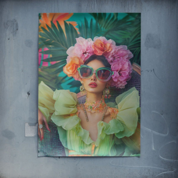 Tropical Floral Fashion Woman Poster Art