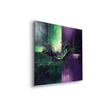 Éclaboussures abstraites sombres - tableau Dibond mat
