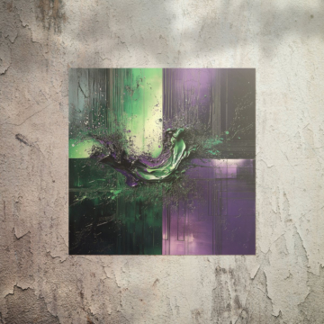 Dunkler abstrakter Farbspritzer - Poster