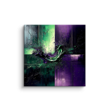 Éclaboussures abstraites sombres - tableau PVC mat