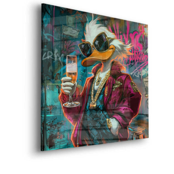 Daffy Duck Inspired Street Style Acrylic Glass Art