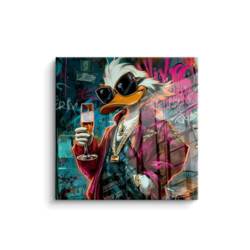 Uliczny styl inspirowany Daffym Duckiem - obraz na PVC z połyskiem