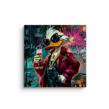Uliczny styl inspirowany Daffym Duckiem - obraz na matowym PVC