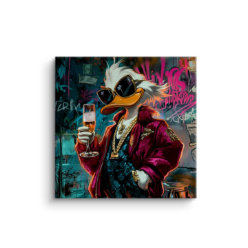 Daffy Duck Inspired Street Style Canvas Art