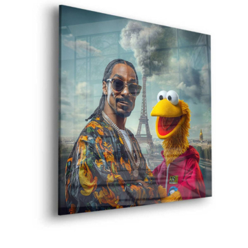 Motiv inspiriert von Snoop Dogg und Muppet - Acrylglasbild