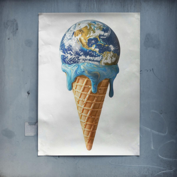 Melting terre glace glace - poster