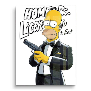 Homer bond inspiré de Simpsons - tableau PVC brillant