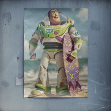 Surf inspiré de Buzz Lightyear - poster
