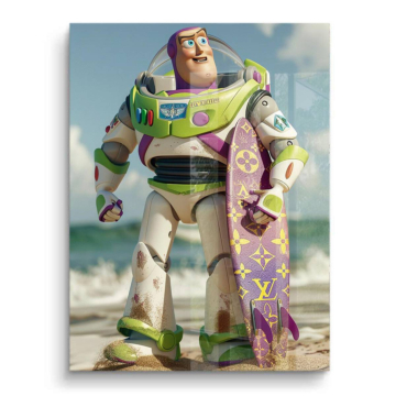 Surfmotiv inspiriert von Buzz Lightyear - PVC-Bild glänzend