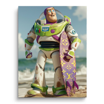 Surf inspiré de Buzz Lightyear - tableau PVC mat