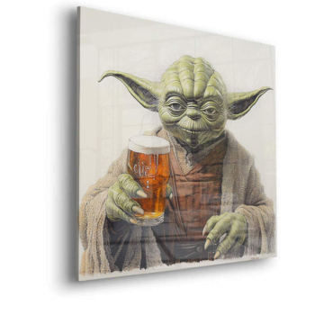 Yoda Inspired Whiskey Portrait Acrylic Glass Art