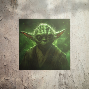 Yoda Inspired Galactic Wisdom Poster Art